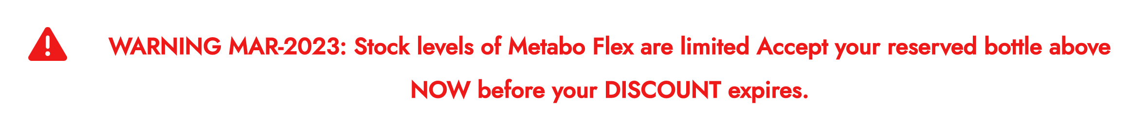 Metabo Flex - WARNING